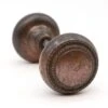 Antique Concentric Pair Of Bronze Door Knobs
