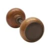 Antique Flat Top Bronze Concentric Passage Door Knobs