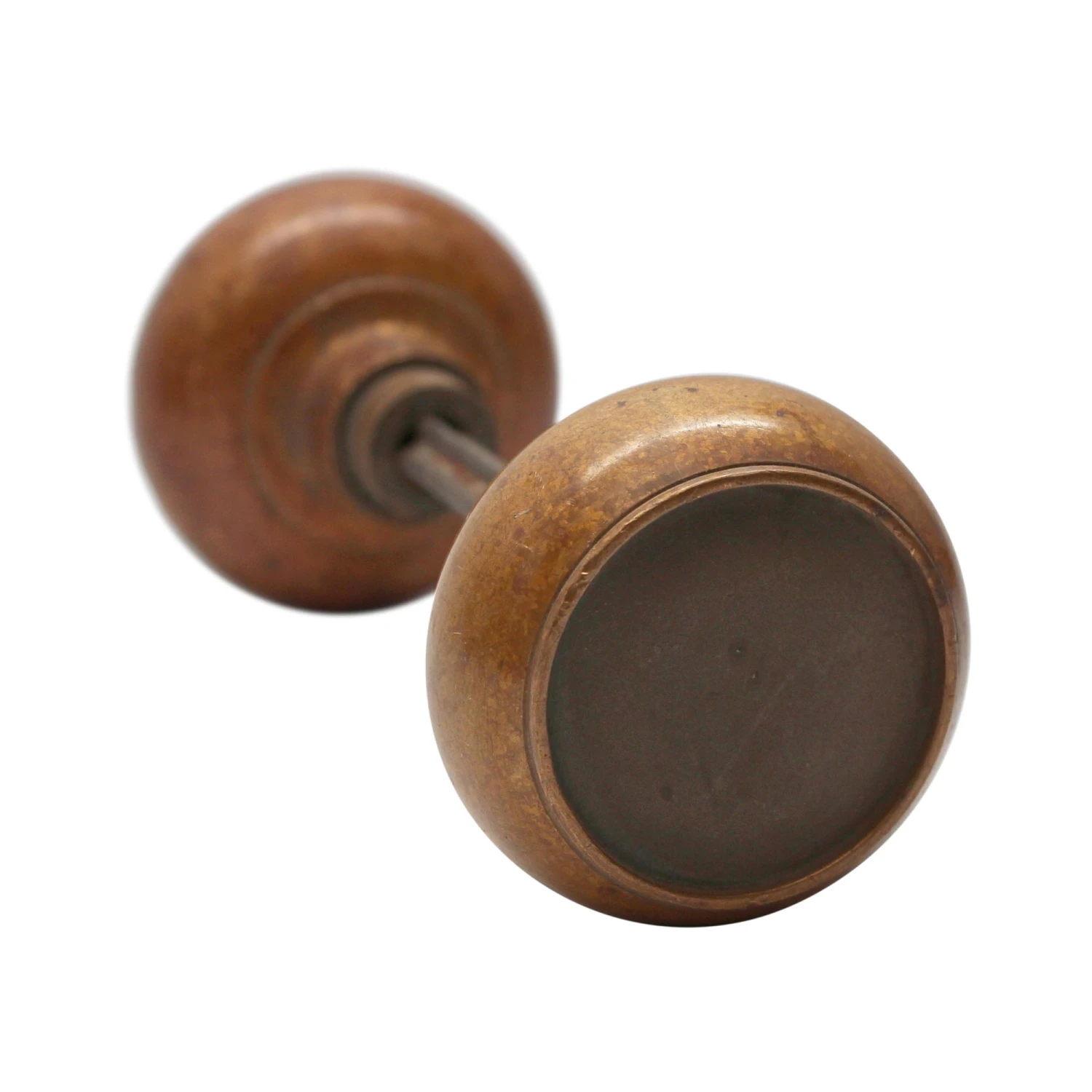 Antique Flat Top Bronze Concentric Passage Door Knobs 3 Antique Flat Top Bronze Concentric Passage Door Knobs
