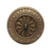 Antique Floral Egg & Dart Gothic Brass Passage Door Knob