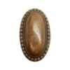 Antique Oval Bronze Beaded Entry Door Knob