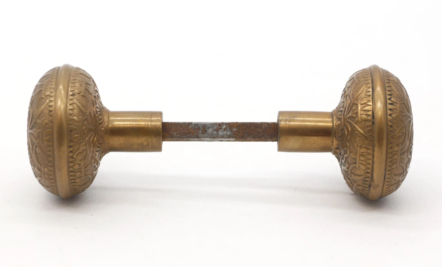 Antique 1880s Mallory Wheeler Classic Bronze Door Knobs 5 Antique 1880s Mallory Wheeler Classic Bronze Door Knobs - Image 3