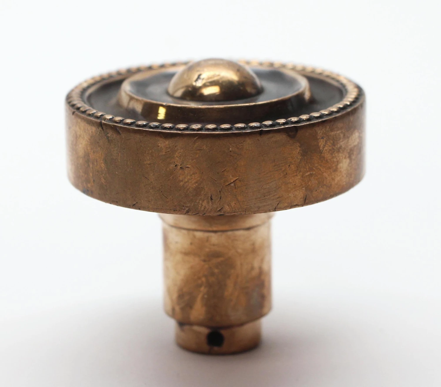 Vintage Beaded Bronze Concentric Passage Door Knob 5 Vintage Beaded Bronze Concentric Passage Door Knob - Image 3