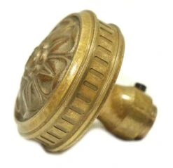 Antique 6 Fold Floral Brass Passage Door Knob -OGT Sale Store door knobs for sale m218319