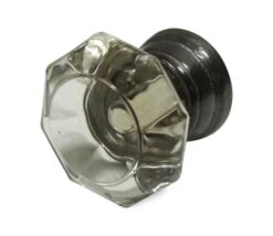 Antique Octagon Clear Mercury Bullet Glass Door Knob -OGT Sale Store door knobs for sale m218376