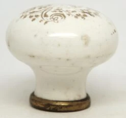 Vintage White Gold Floral Porcelain Door Knob 9 Vintage White Gold Floral Porcelain Door Knob -OGT Sale Store door knobs for sale m228327