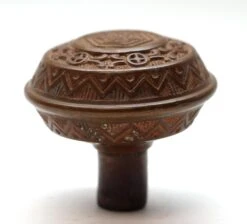 Antique Cast Bronze Six Fold Vernacular Passage Door Knob -OGT Sale Store door knobs for sale n257062