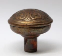 Antique Five Fold Bronze Yale & Towne Florian Door Knob -OGT Sale Store door knobs for sale n257076