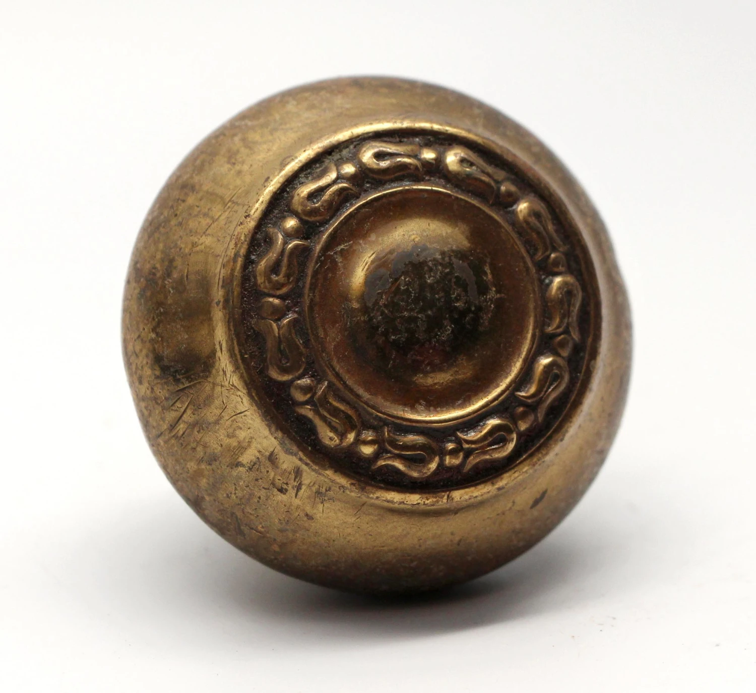 Pair Of Brass Concentric Tulip Passage Door Knobs 5 Pair Of Brass Concentric Tulip Passage Door Knobs - Image 3