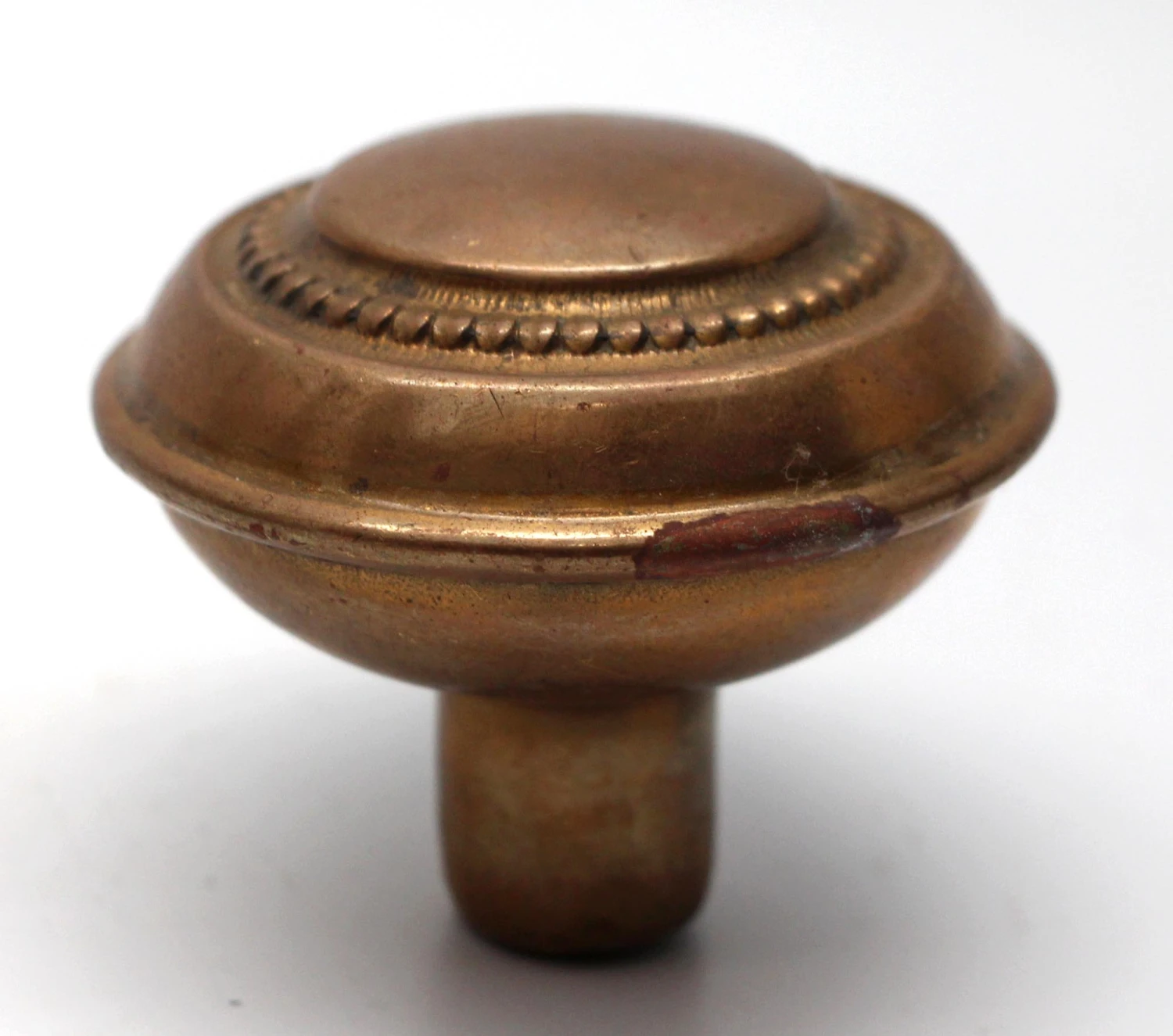 Vintage Concentric Beaded Brass Passage Door Knob 5 Vintage Concentric Beaded Brass Passage Door Knob - Image 3