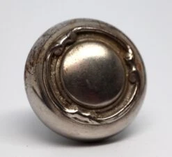 Pair Of Antique 1900s Nickel 3 Fold Passage Door Knobs -OGT Sale Store door knobs for sale n257684