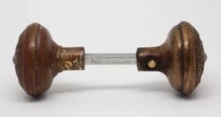 Antique 1900s Brass Egg & Dart Mantua Passage Door Knobs -OGT Sale Store door knobs for sale n258505