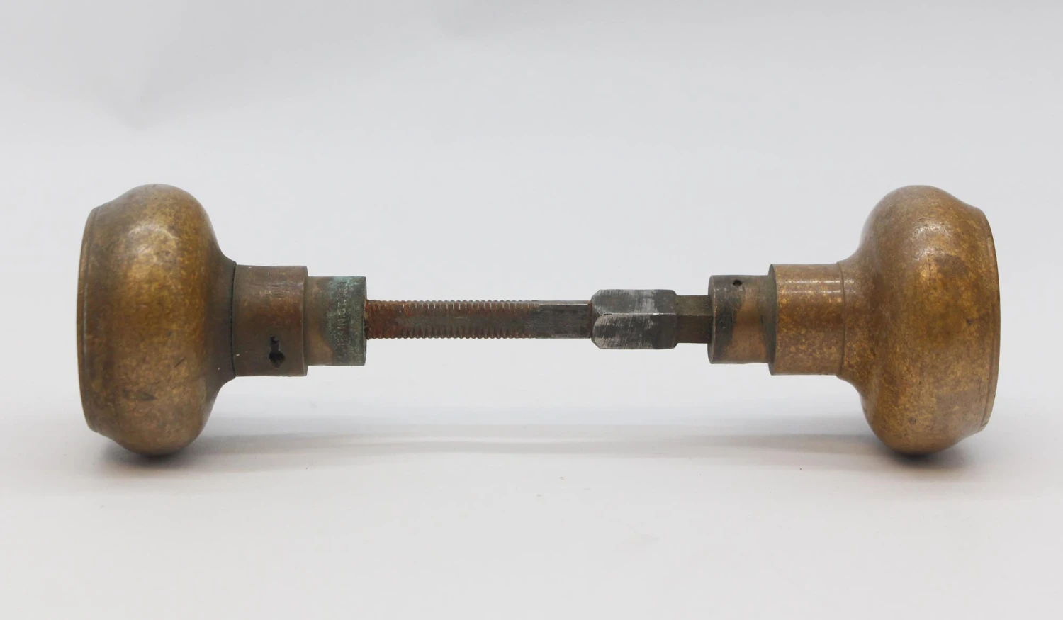 Pair Of Antique Brass Concentric Door Knobs 5 Pair Of Antique Brass Concentric Door Knobs - Image 3