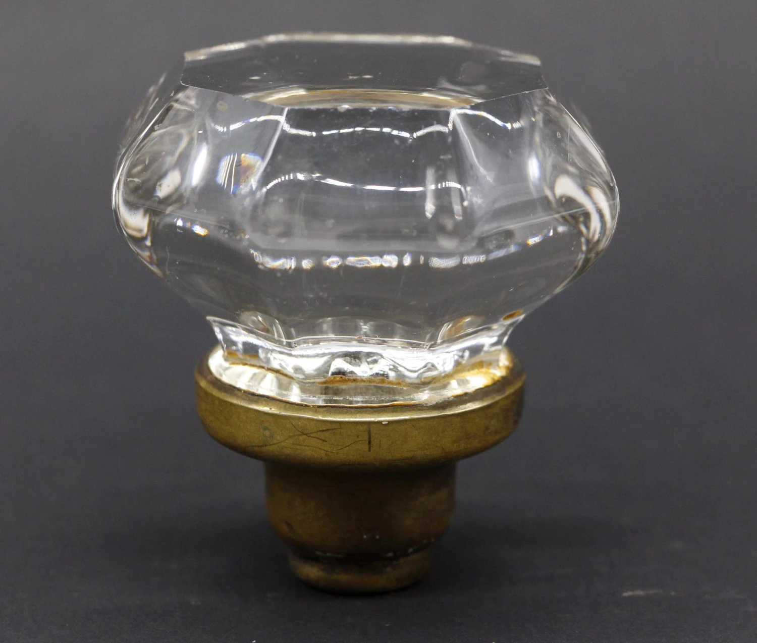 Single Antique Octagon Mercury Star Center Glass Door Knob 5 Single Antique Octagon Mercury Star Center Glass Door Knob - Image 3