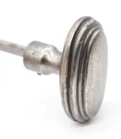 Pair Of Nickeled Cast Brass Concentric Oval Door Knobs -OGT Sale Store door knobs for sale q277034