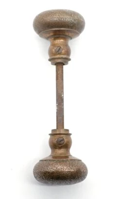 Pair Of Vintage 2 In. Textured Bronze Passage Door Knobs 8 Pair Of Vintage 2 In. Textured Bronze Passage Door Knobs -OGT Sale Store door knobs for sale q278679