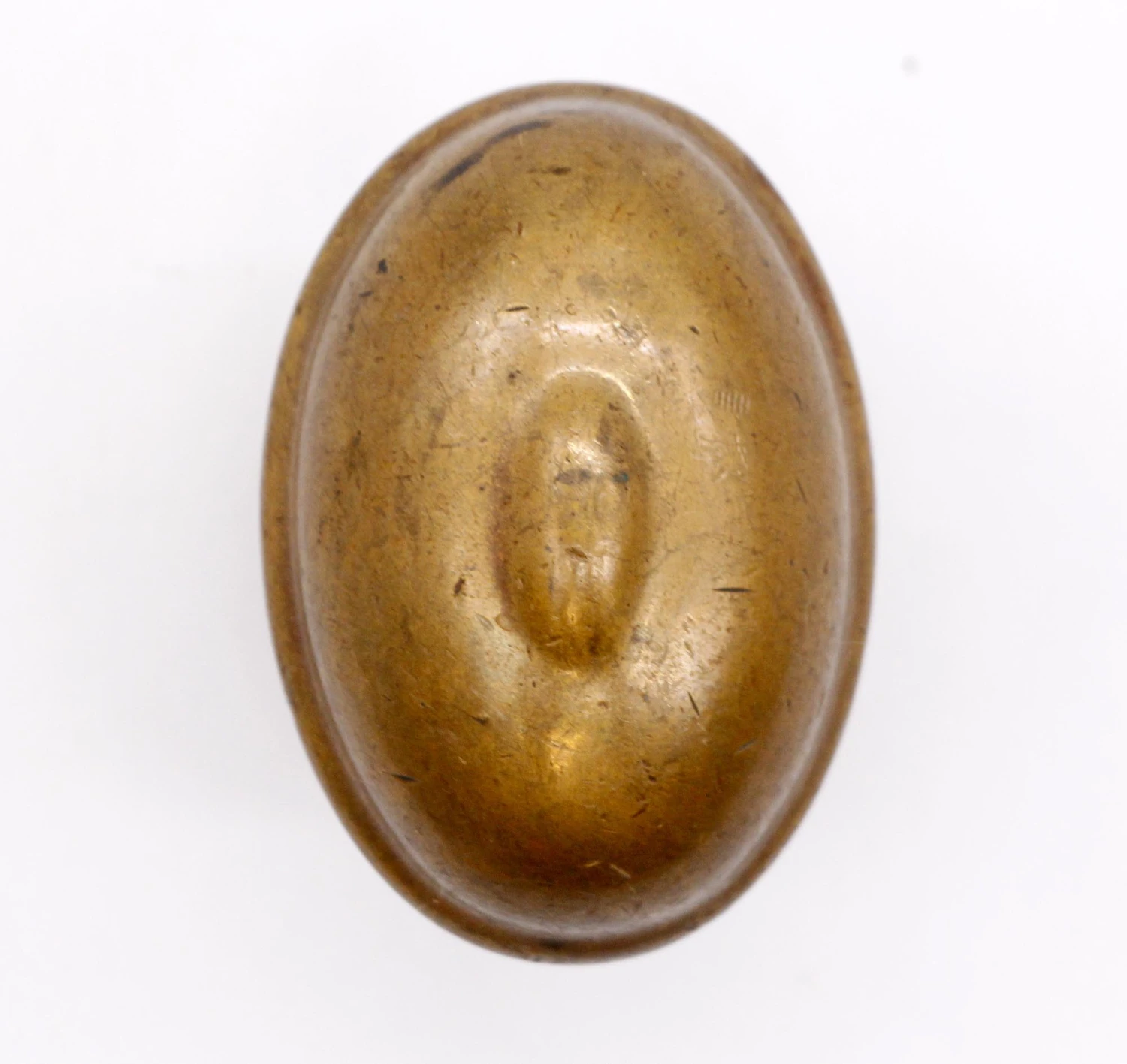 Pair Of Antique Cast Brass Oval Door Knobs 5 Pair Of Antique Cast Brass Oval Door Knobs - Image 3