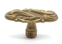 Antique French Brass Oval Door Knob -OGT Sale Store door knobs for sale q286621