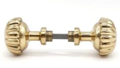 Pair Of Vintage 2.25 In. Polished Brass Fluted Door Knobs 10 Pair Of Vintage 2.25 In. Polished Brass Fluted Door Knobs -OGT Sale Store door knobs for sale q286876
