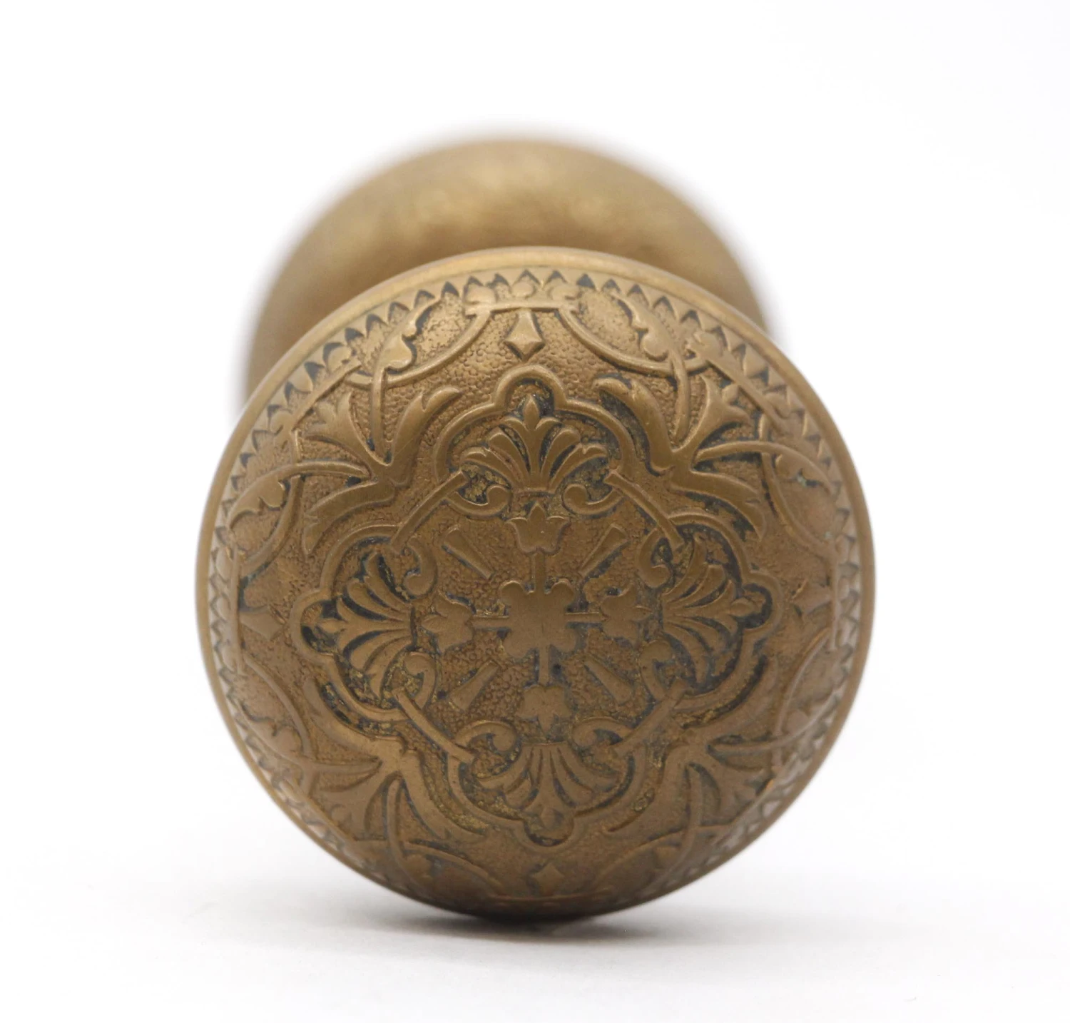 Antique 1880s Mallory Wheeler Classic Bronze Door Knobs 4 Antique 1880s Mallory Wheeler Classic Bronze Door Knobs - Image 2