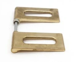 Pair Of Vintage Italian Modern Brass Rectangle Door Handles -OGT Sale Store door knobs k193103a