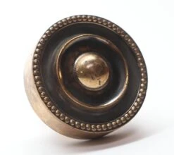 Vintage Beaded Bronze Concentric Passage Door Knob 7 Vintage Beaded Bronze Concentric Passage Door Knob -OGT Sale Store door knobs k193276