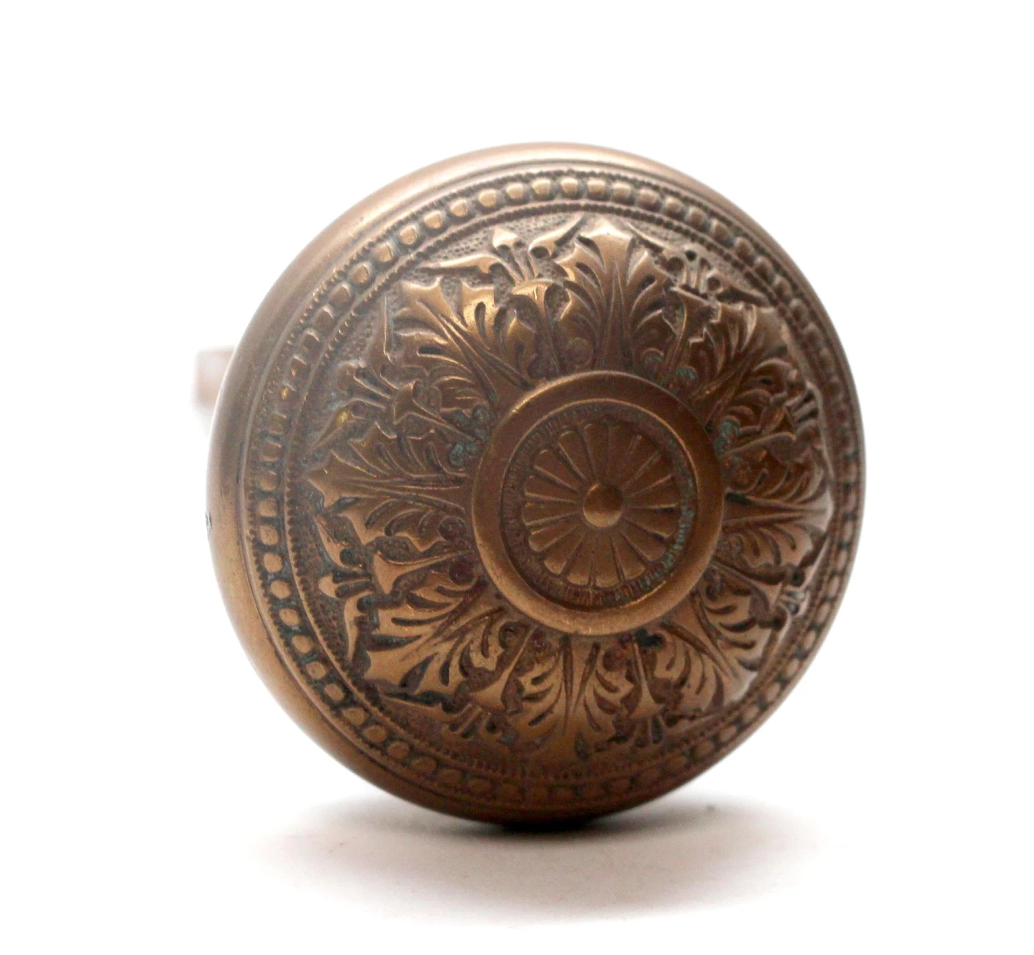 Antique 1870s Russell & Erwin Classic Bronze Passage Door Knob 4 Antique 1870s Russell & Erwin Classic Bronze Passage Door Knob - Image 2