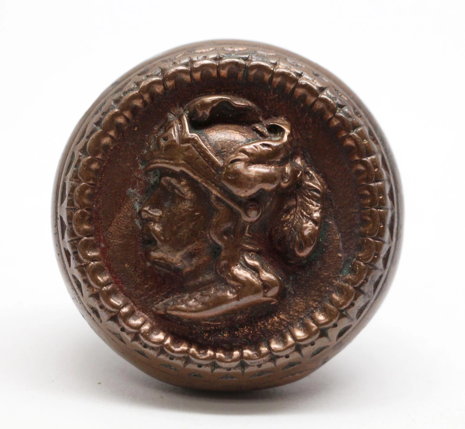 Knight With Plumed Helmet Figural Doorknob By Russell & Erwin 3 Knight With Plumed Helmet Figural Doorknob By Russell & Erwin