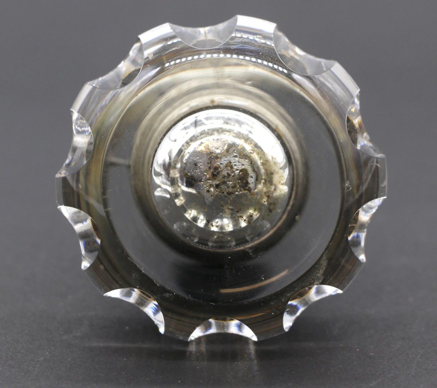 Antique Metal Bullet Clear Glass 2.5 In. Entry Door Knob 4 Antique Metal Bullet Clear Glass 2.5 In. Entry Door Knob - Image 2