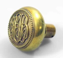 Antique LHB Emblematic Brass Door Knob -OGT Sale Store door knobs l203366