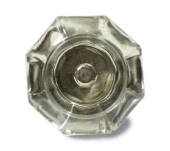 Antique Octagon Clear Mercury Bullet Glass Door Knob -OGT Sale Store door knobs m218376