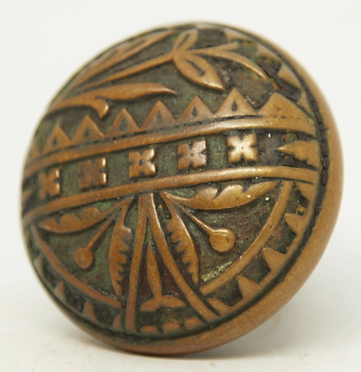 Antique 1880s Britten Graham & Mathess Bronze Door Knob 4 Antique 1880s Britten Graham & Mathess Bronze Door Knob - Image 2