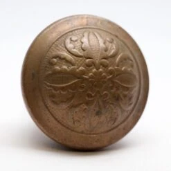 Reading Four Fold Antique Brass Door Knob -OGT Sale Store door knobs n255658