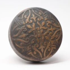 Antique 1900s Lockwood Bronze 4 Fold Passage Door Knob -OGT Sale Store door knobs n255678