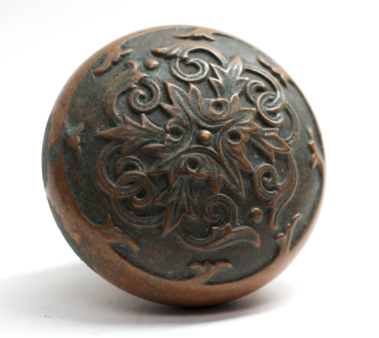 Antique 1890s Bronze Philadelphia Corbin Entry Door Knob 4 Antique 1890s Bronze Philadelphia Corbin Entry Door Knob - Image 2