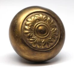 Antique French Radial Sargent Brass Dunkirk Passage Door Knob -OGT Sale Store door knobs n257613