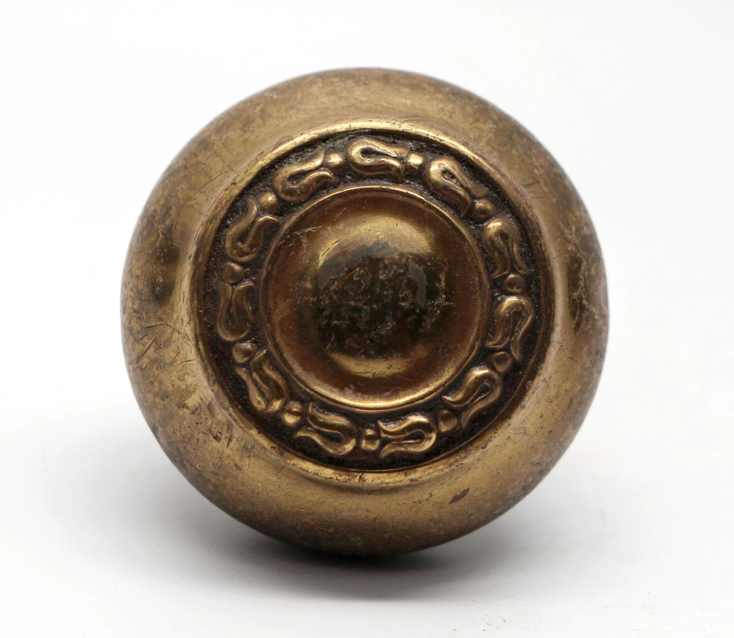 Pair Of Brass Concentric Tulip Passage Door Knobs 4 Pair Of Brass Concentric Tulip Passage Door Knobs - Image 2