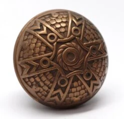 Antique Bronze Vernacular 6 Fold Norwalk Passage Door Knob -OGT Sale Store door knobs n257668