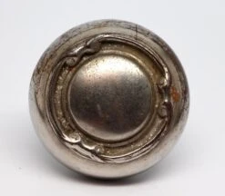 Pair Of Antique 1900s Nickel 3 Fold Passage Door Knobs -OGT Sale Store door knobs n257684