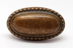 Antique Oval Bronze Beaded Entry Door Knob 7 Antique Oval Bronze Beaded Entry Door Knob -OGT Sale Store door knobs n260147