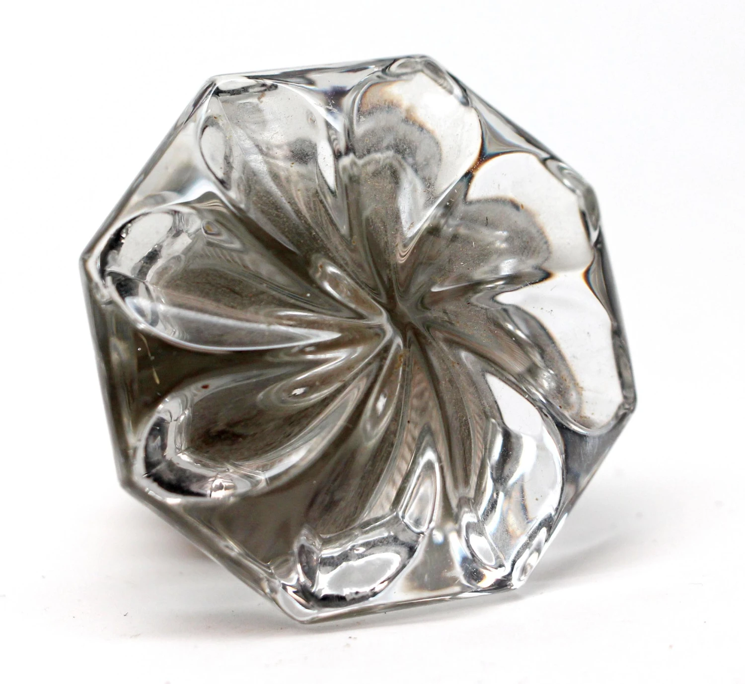 Octagon Swirled Glass Antique Door Knob 4 Octagon Swirled Glass Antique Door Knob - Image 2