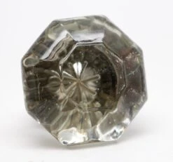 Antique Octagon Cut Glass Door Knob -OGT Sale Store door knobs n261018