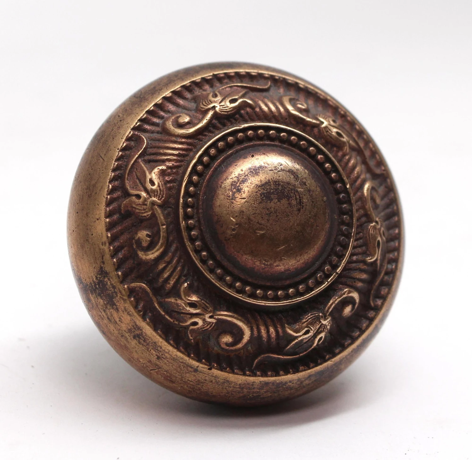 Antique Sargent Brass Concentric Single Entry Dalton Door Knob 4 Antique Sargent Brass Concentric Single Entry Dalton Door Knob - Image 2