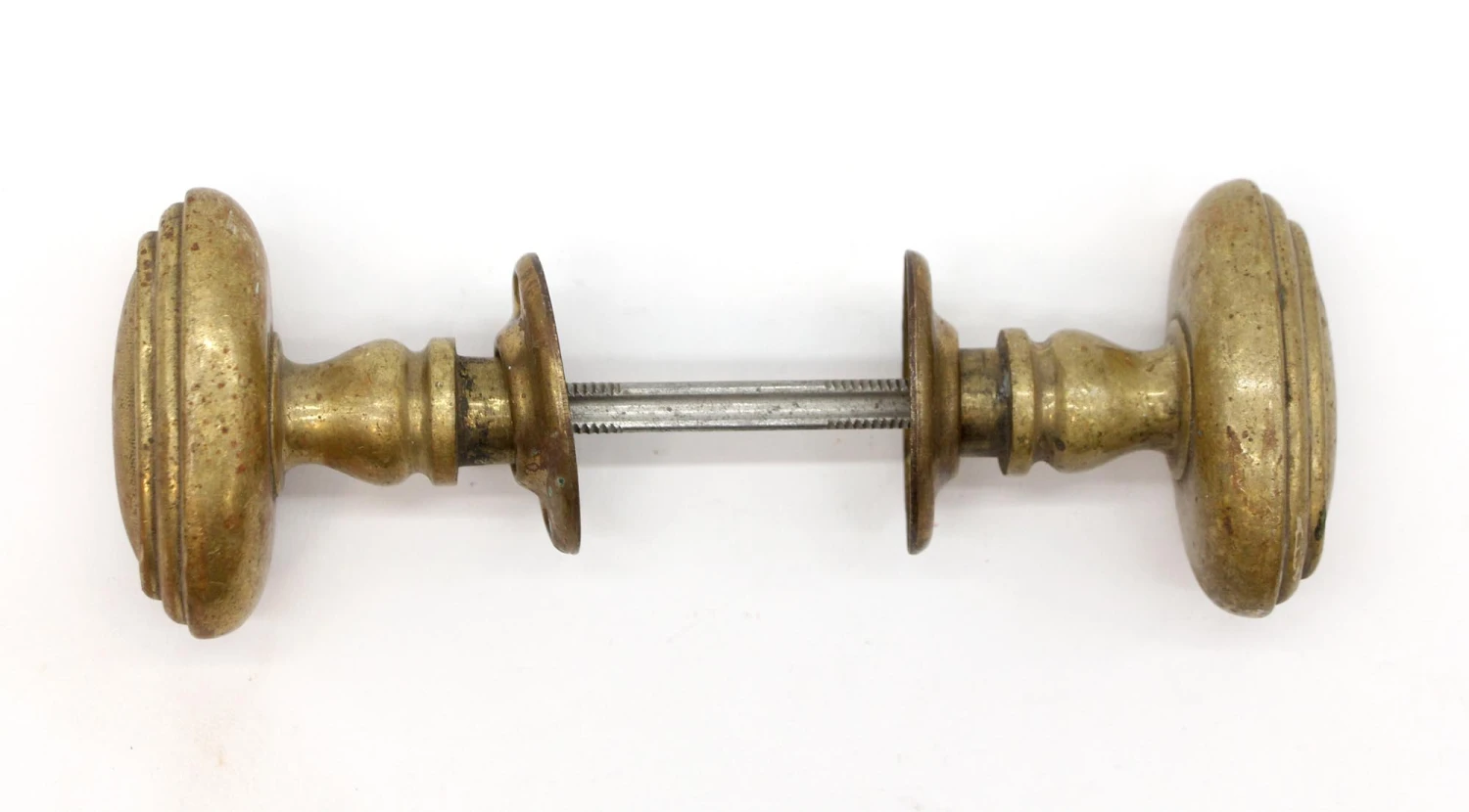 Vintage Concentric Bronze Oval Entry Door Knobs 4 Vintage Concentric Bronze Oval Entry Door Knobs - Image 2