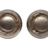 Pair Of Antique 1900s Nickel 3 Fold Passage Door Knobs