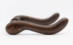 Pair Of Modern Cast Brass Curved Door Levers