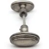 Pair Of Nickeled Cast Brass Concentric Oval Door Knobs -OGT Sale Store door knobs pair of nickeled cast brass concentric oval door knobs q277034