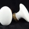 Pair Of Plain White Ceramic Oval Door Knobs -OGT Sale Store door knobs pair of plain white ceramic oval door knobs k195368