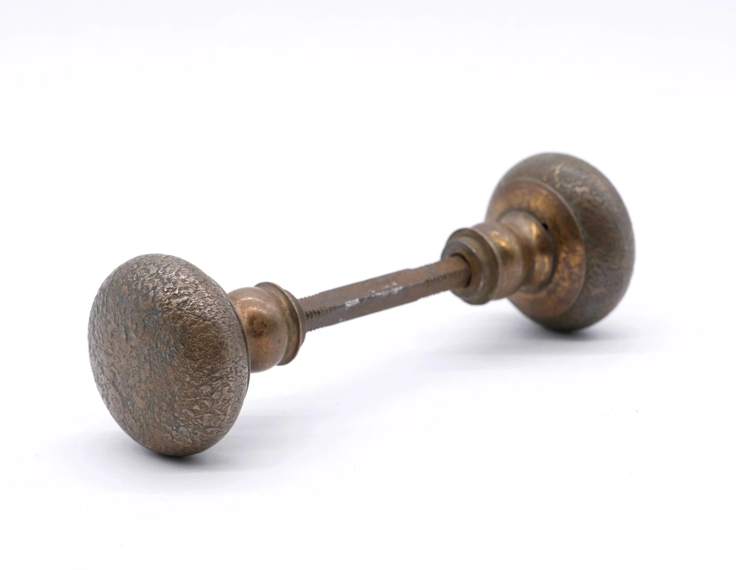 Pair Of Vintage 2 In. Textured Bronze Passage Door Knobs 3 Pair Of Vintage 2 In. Textured Bronze Passage Door Knobs