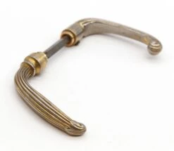 Pair Of Vintage French Brass Lever Door Knobs